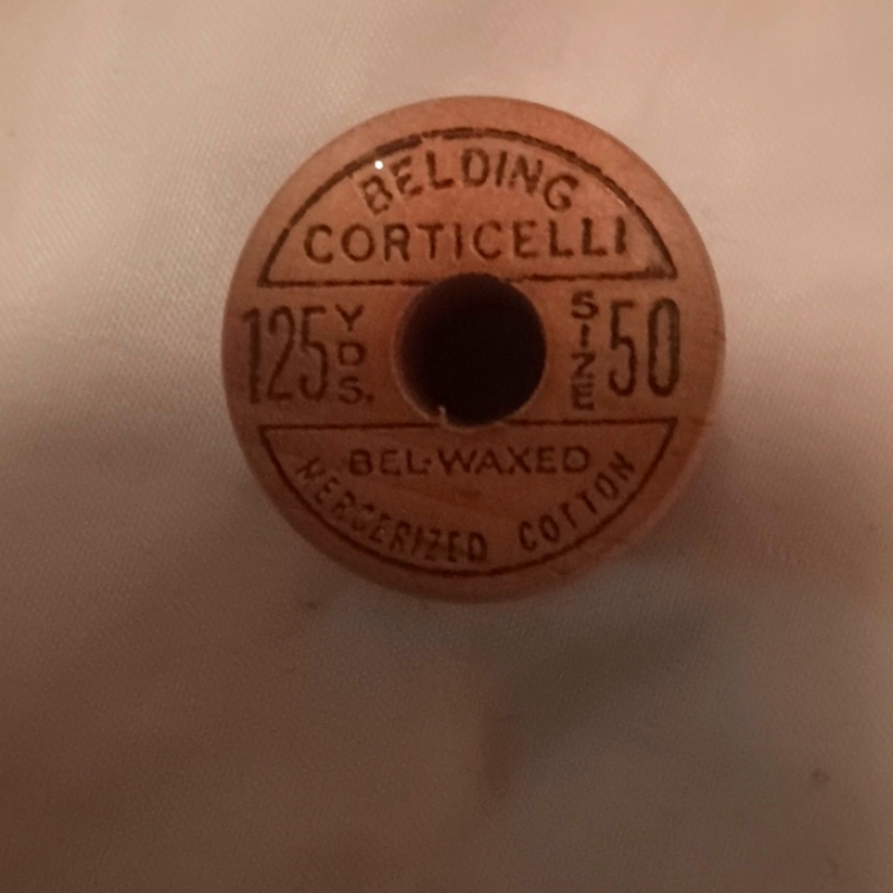 Belding Corticelle vintage waxed thread,wooden spool